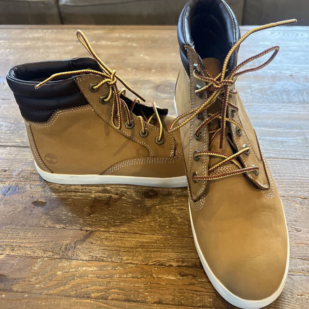 Timberland Dausette Sneaker Boots Womens Sz 9.5 Wheat Nubuck Leather Shoes A1KLZ